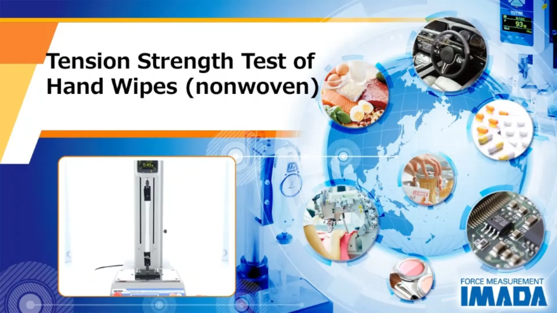 Tension strength test of hand wipes (non-woven)